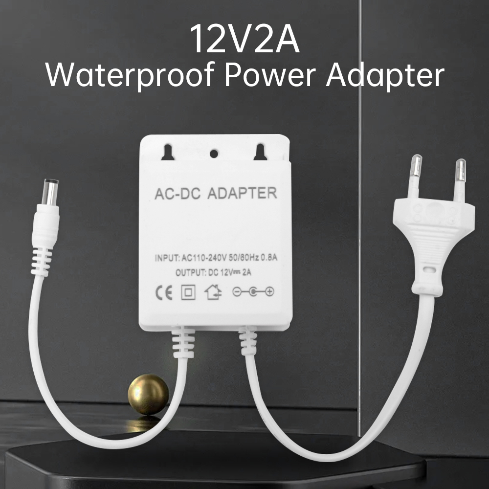 Outdoor Lighting Electric - DC12V 2A EU Plug Adapter Security