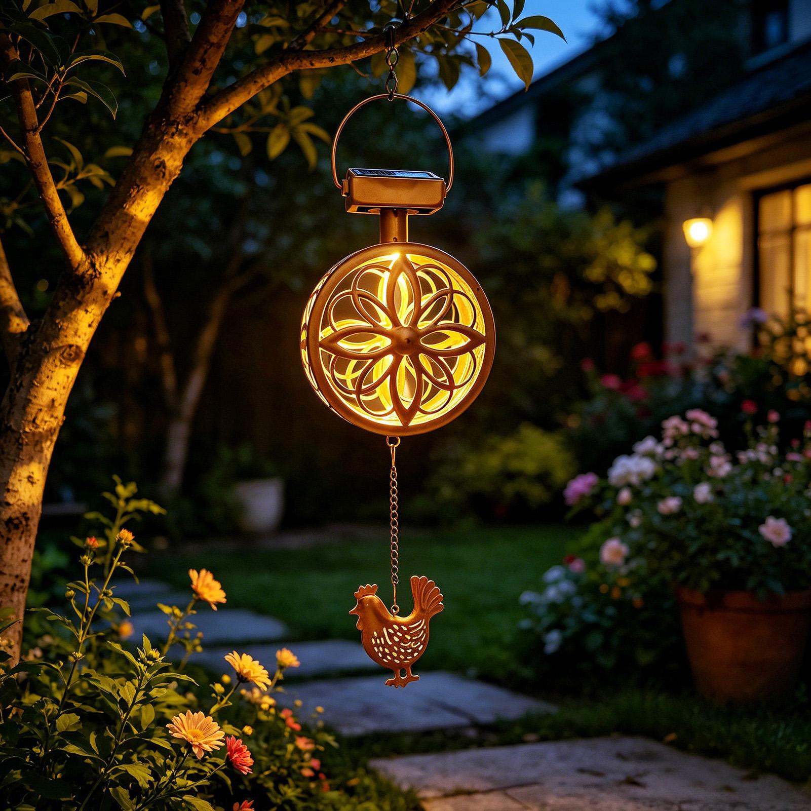 Outdoor Lighting Pendant - Solar Outdoor Hanging Pendant Light Iron