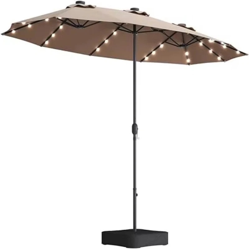 Outdoor Lighting Unit - 15X9ft Outdoor Garden Parasol Manual Lift