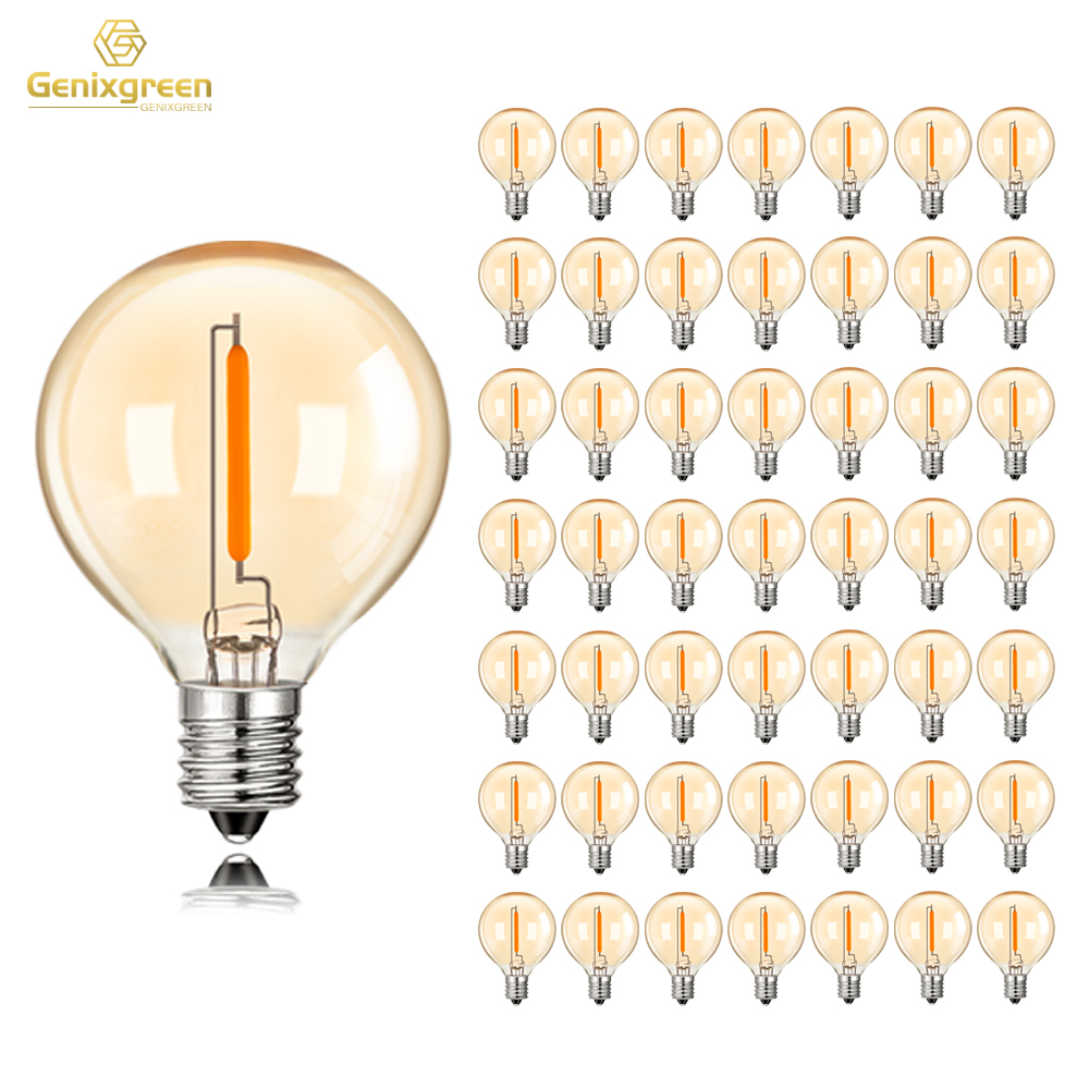 Outdoor Lighting Glass Replacement - 50Pcs G40 String Light Replacement Light