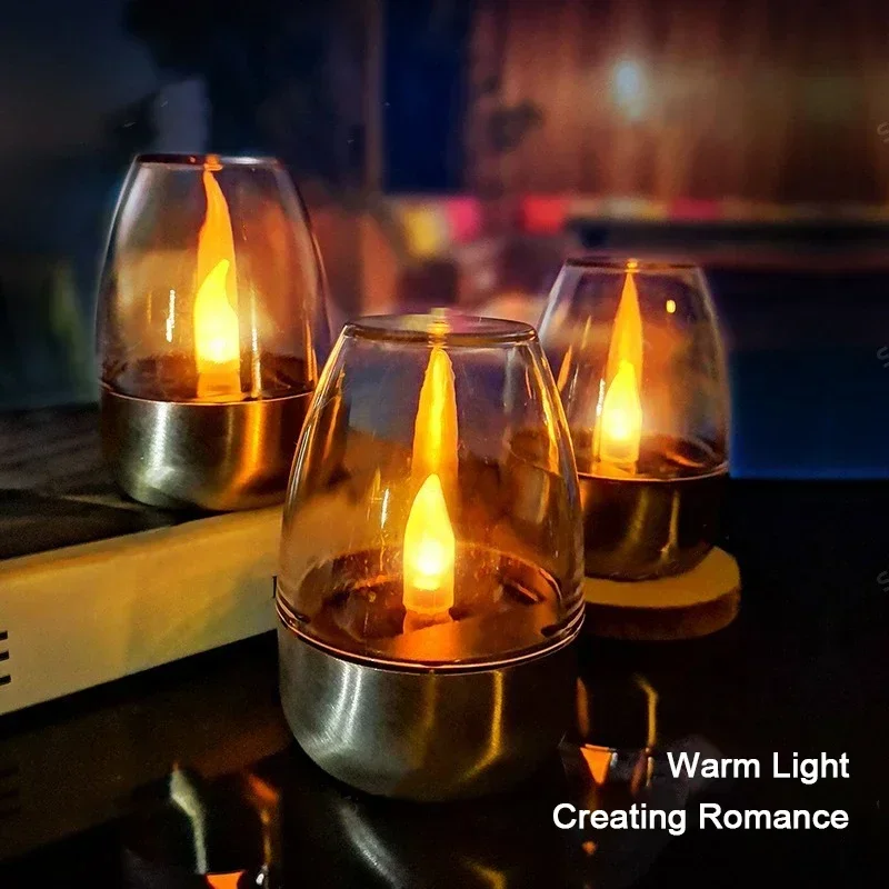 Outdoor Lighting Led Fixtures - LED Solar Candles Light Flameless Rechargeable