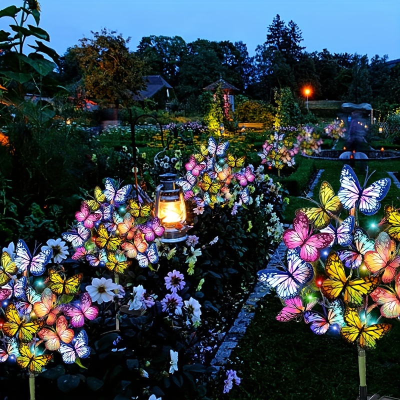 Outdoor Lighting Led Fixtures - Solar LED Butterfly Garden Lights Waterproof