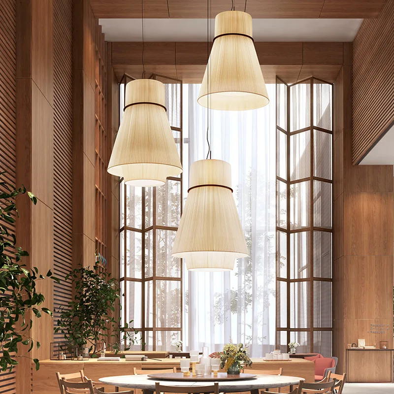 Outdoor Lighting Pendant - Wabi-sabi Style Pendant Lights Modern Fabric