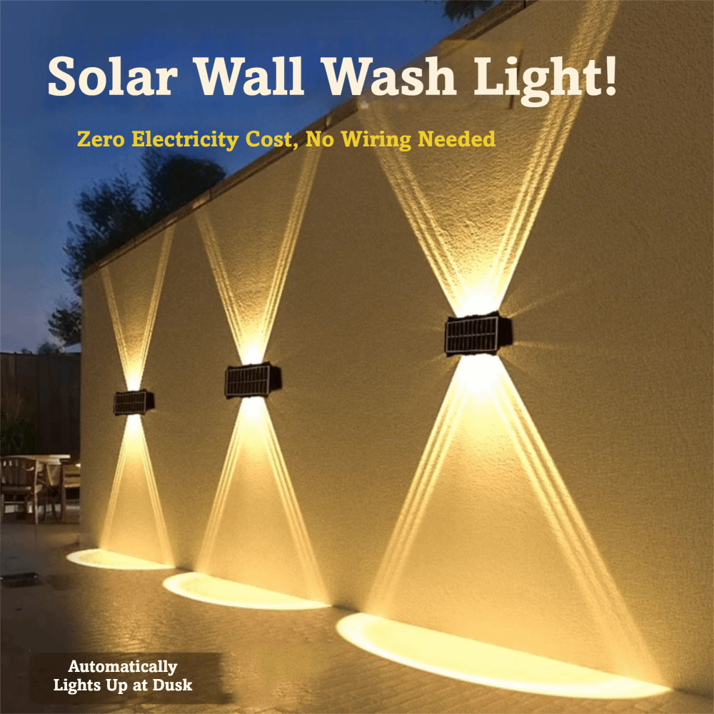 Outdoor Lighting Spotlight - Up and Down Luminous Solar Wall