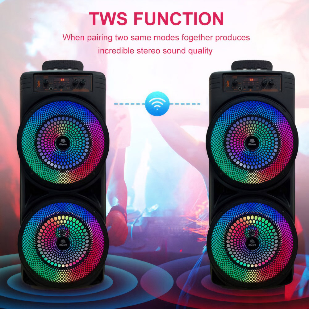 Outdoor Lighting Unit - For Party Bluetooth Speaker Double Subwoofer