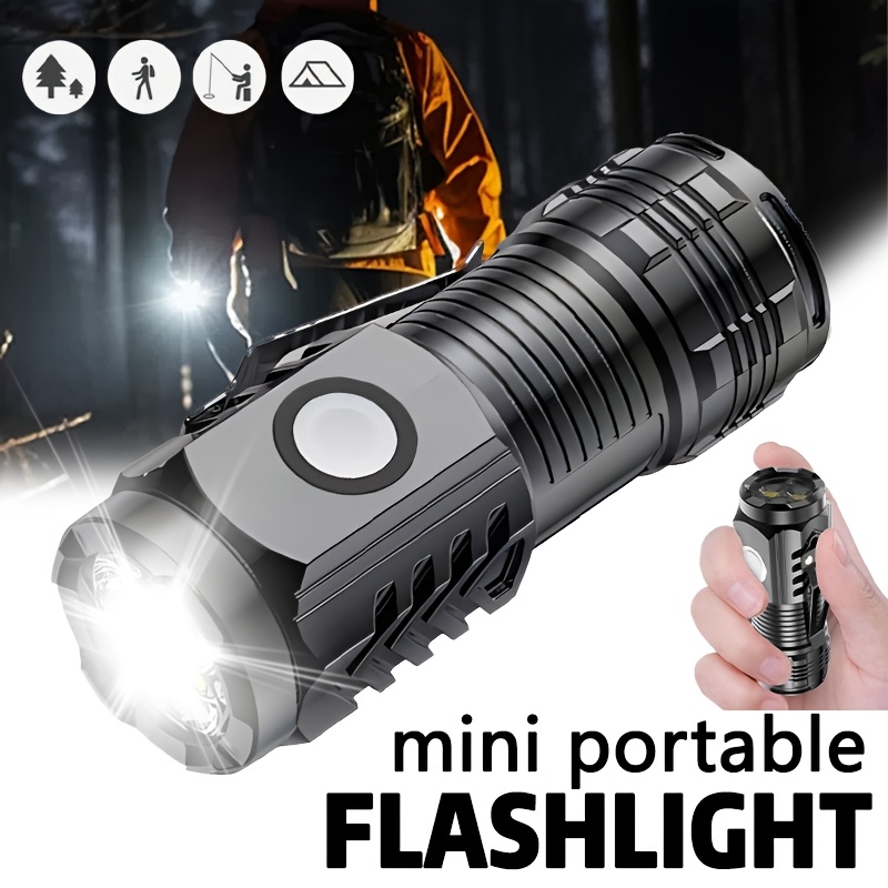 Outdoor Lighting Spotlight - Mini 3LED Flashlight With Pen Clip，Night