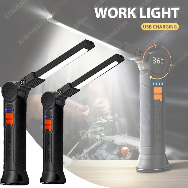 Outdoor Lighting Electric - Rechargeable LED Flashlight Work Light with
