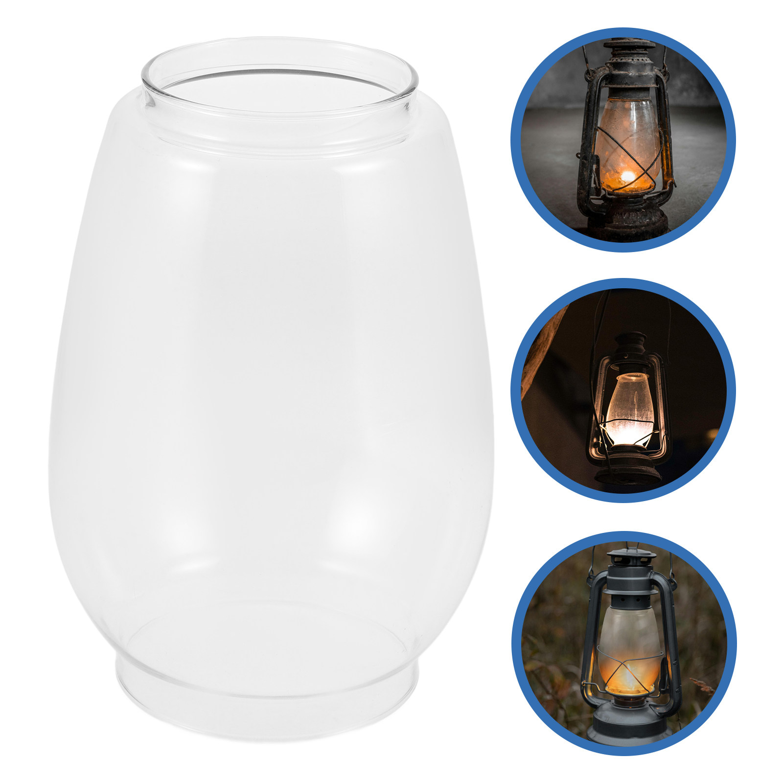 Outdoor Lighting Glass Replacement - Clear Glass Oil Lamp Chimney Vintage