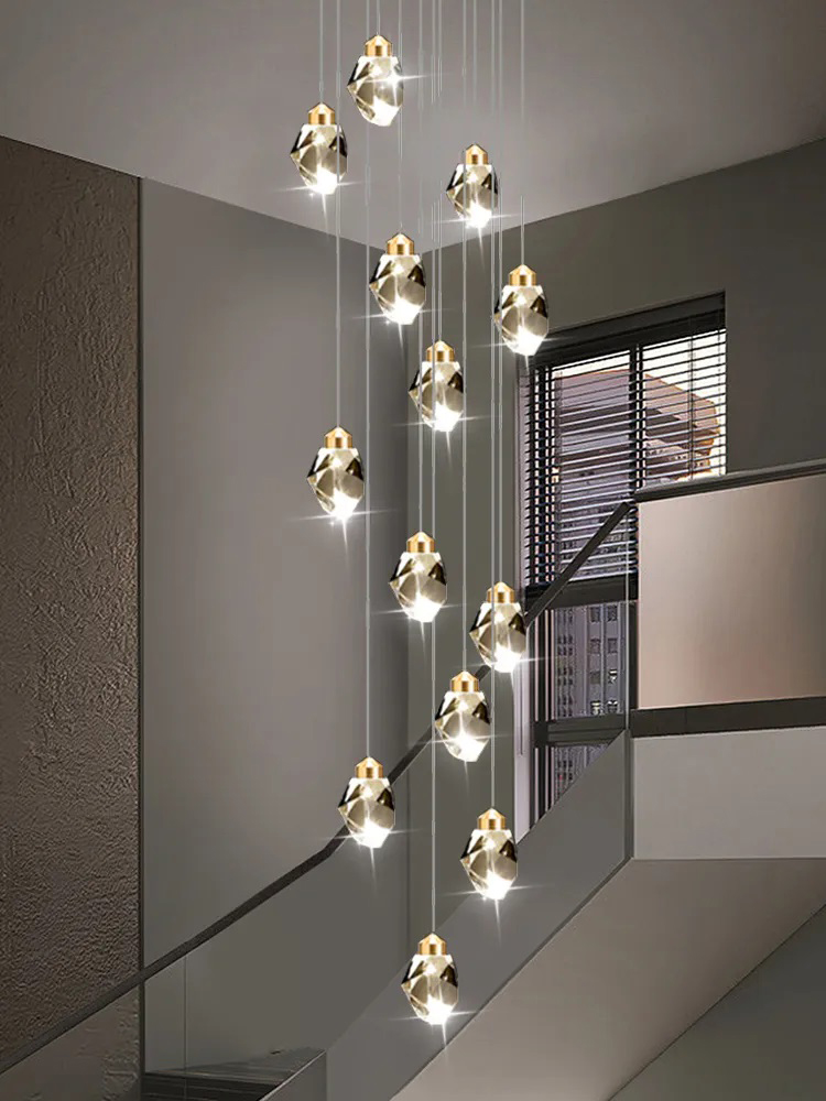 Outdoor Lighting Pendant - Nordic Crystal Chandelier Living Room Villa
