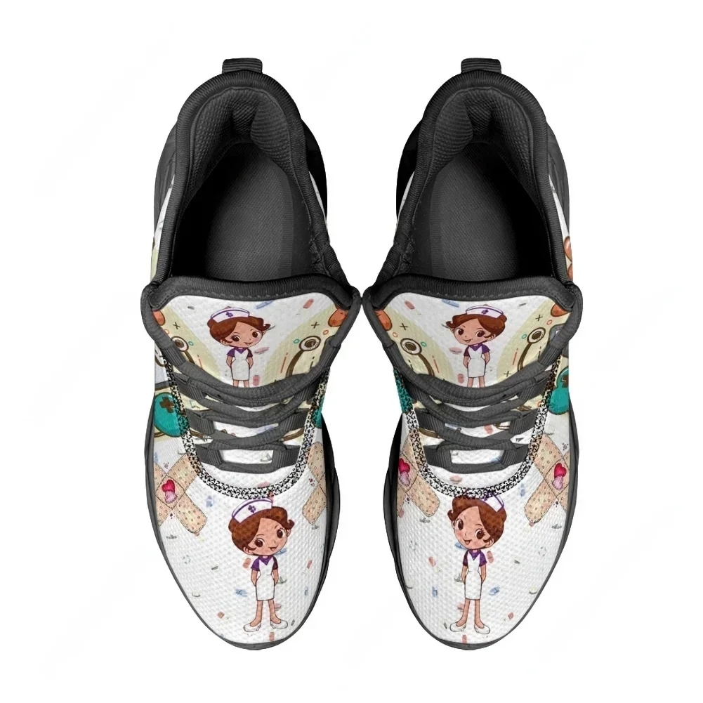Outdoor Lighting Round - Women Sneakers White Nursing Shoes Cute