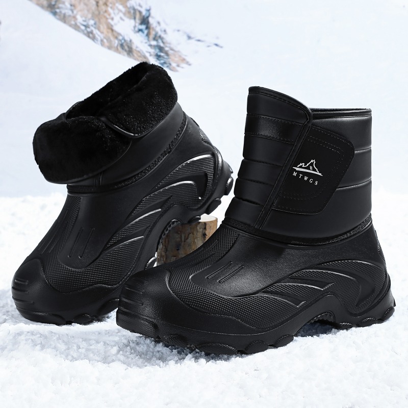 Outdoor Lighting Round - Couple Winter Boots Thickened Plush Warm