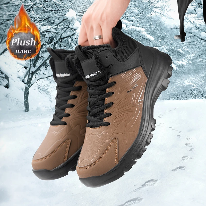 Outdoor Lighting Round - ELUVA Men Snow Boots Waterproof Insulated