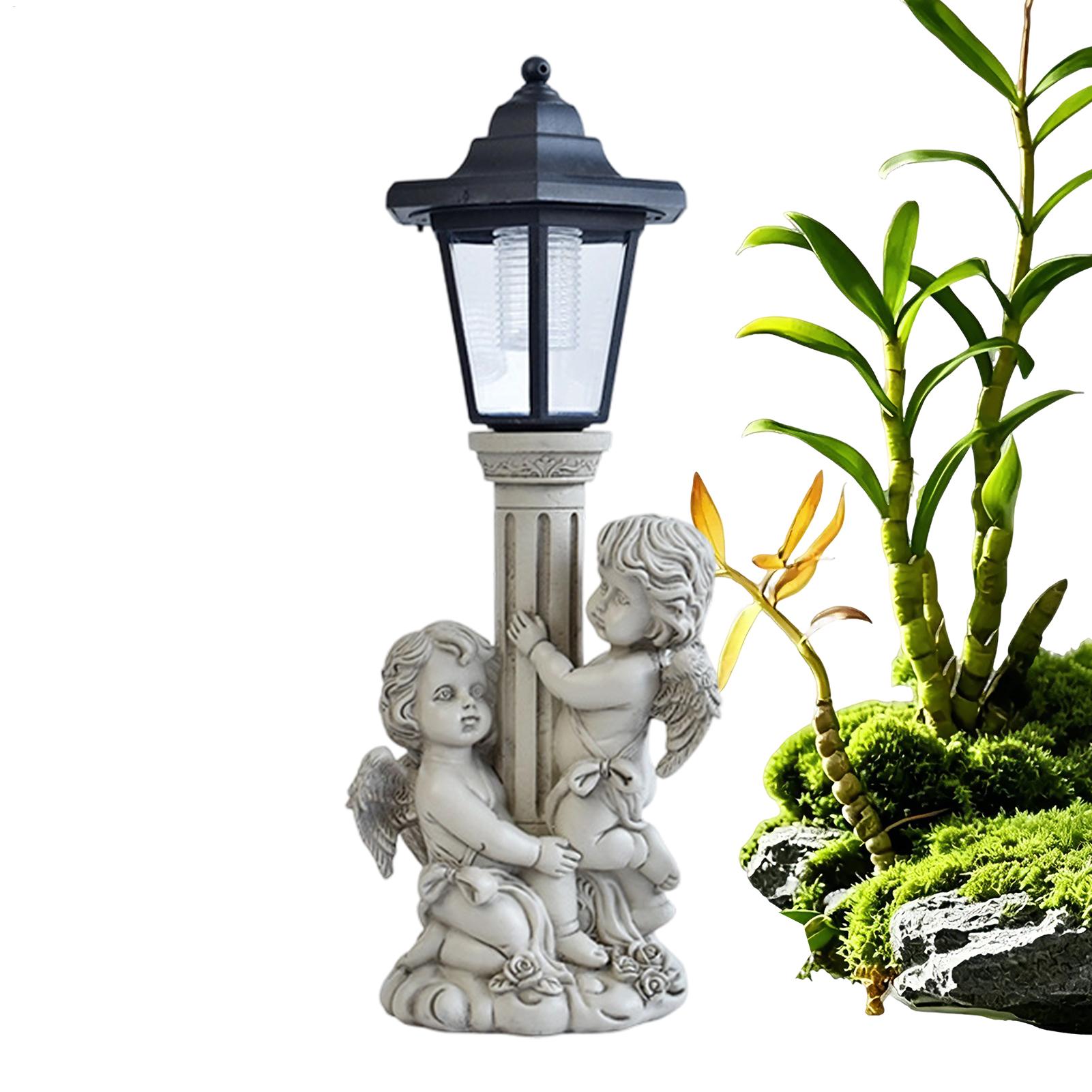 Outdoor Lighting Yard - Garden Statues Light Up Auto On/off