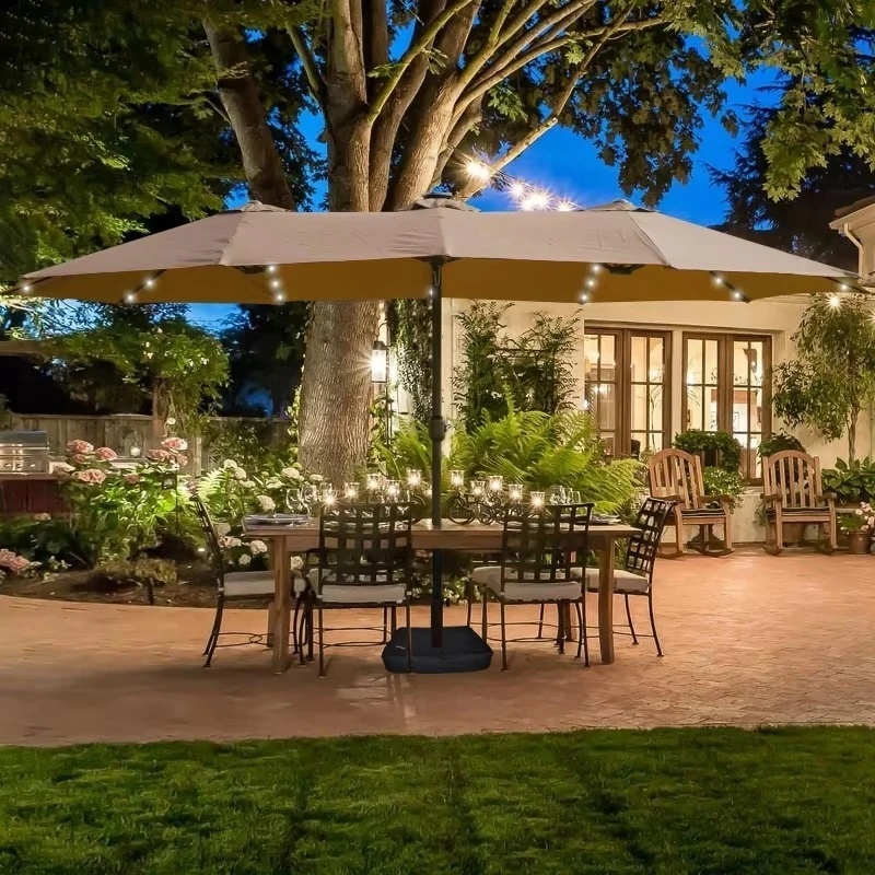 15X9ft Outdoor Garden Parasol  - đánh giá và giá Outdoor Lighting Unit