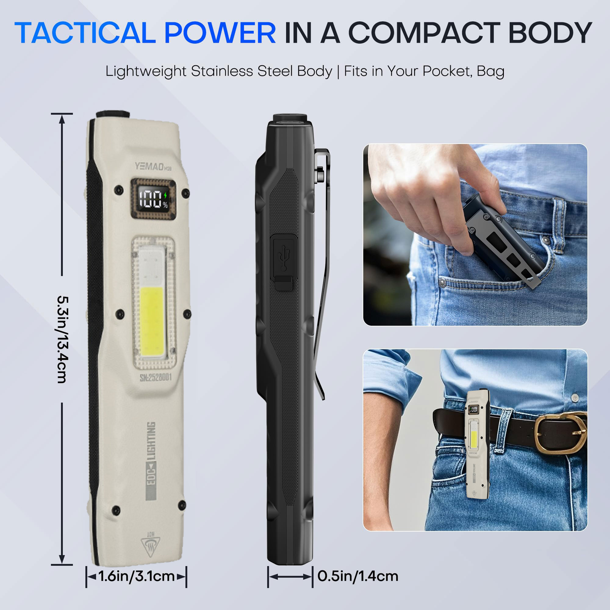 Portable 880LM YEMAO M28 Ultra - đánh giá và giá Outdoor Lighting Electric