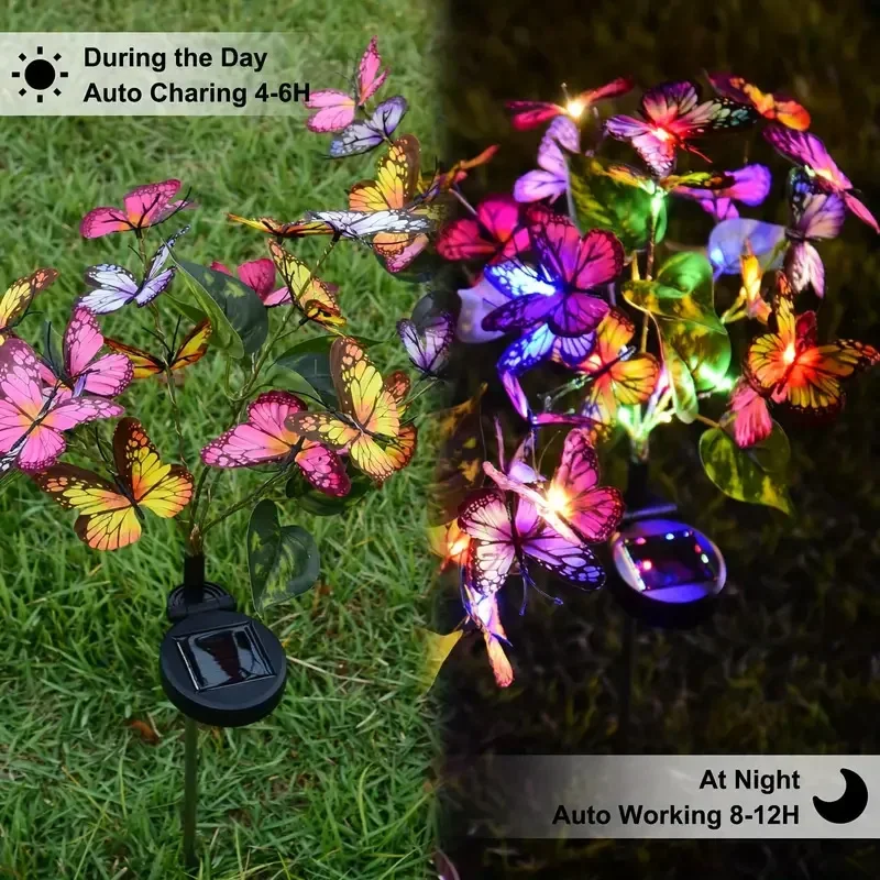 Solar LED Butterfly Garden Lig - đánh giá và giá Outdoor Lighting Led Fixtures