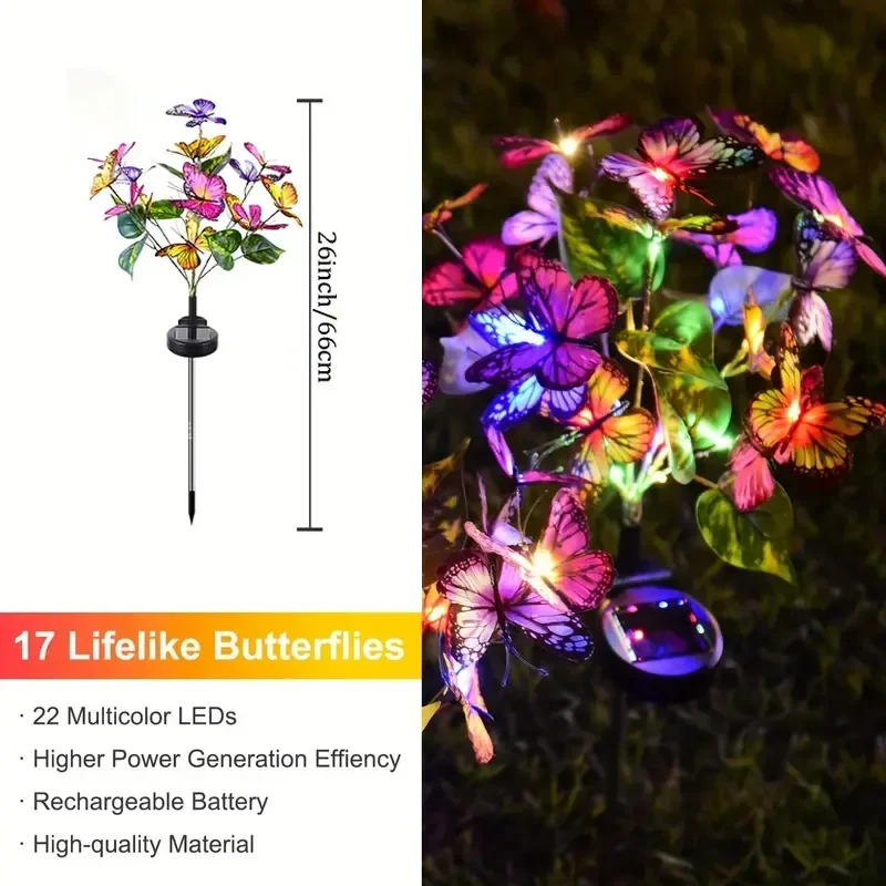 Solar LED Butterfly Garden Lig - đánh giá và giá Outdoor Lighting Led Fixtures
