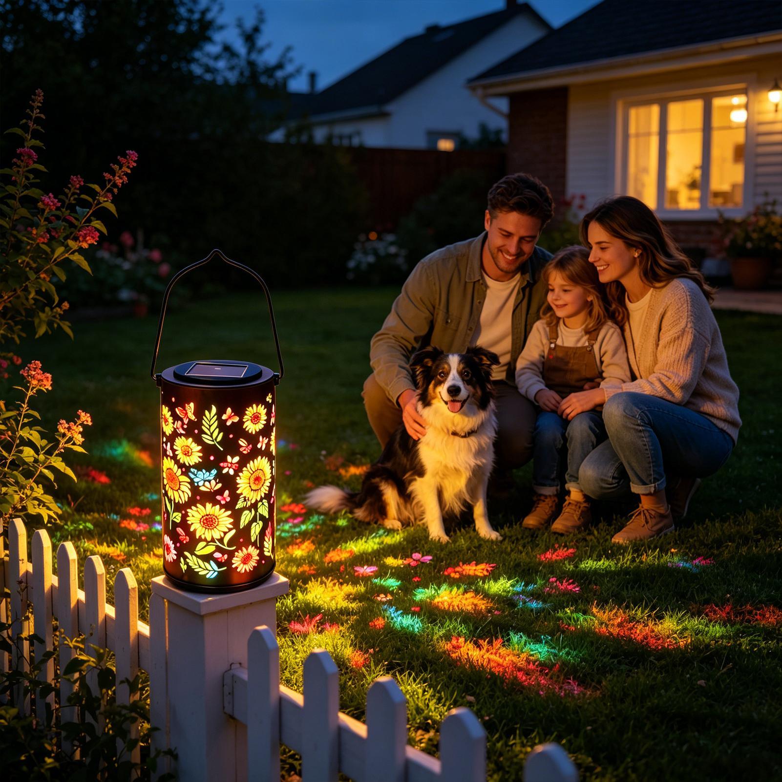Sunflower Solar Lantern Weathe - đánh giá và giá Outdoor Lighting Yard