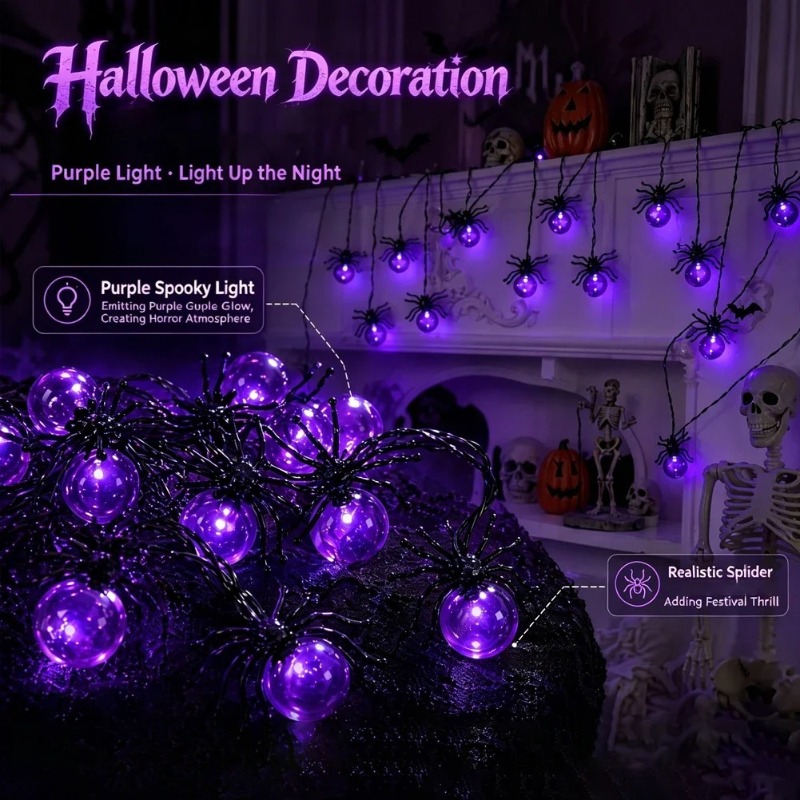 Battery Powered Spider LED Str - đánh giá và giá Outdoor Lighting Yard