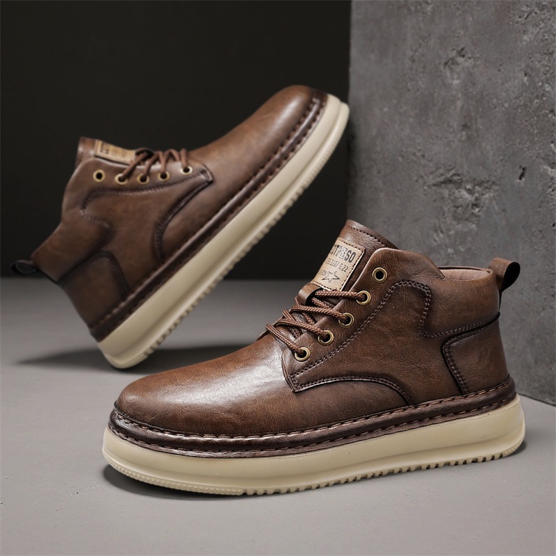 Men's Handmade Retro High-Top  - đánh giá và giá Outdoor Lighting Round