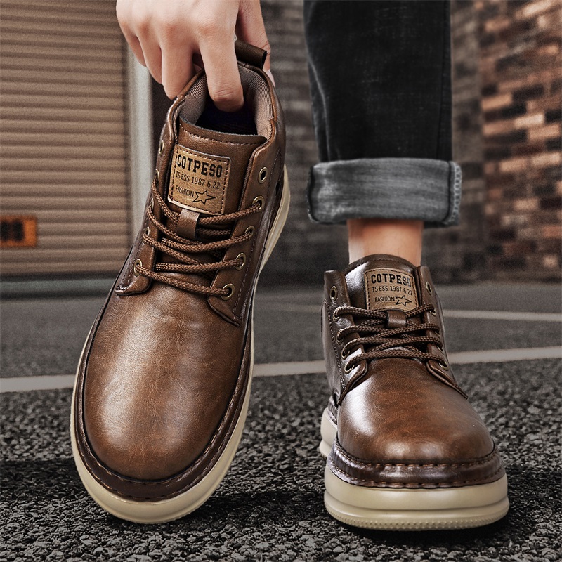 Men's Handmade Retro High-Top  - đánh giá và giá Outdoor Lighting Round