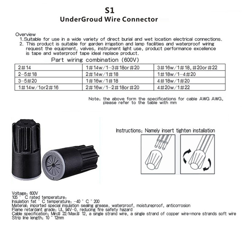 ABJA-Waterproof Wire Connector - đánh giá và giá Outdoor Lighting No Wiring