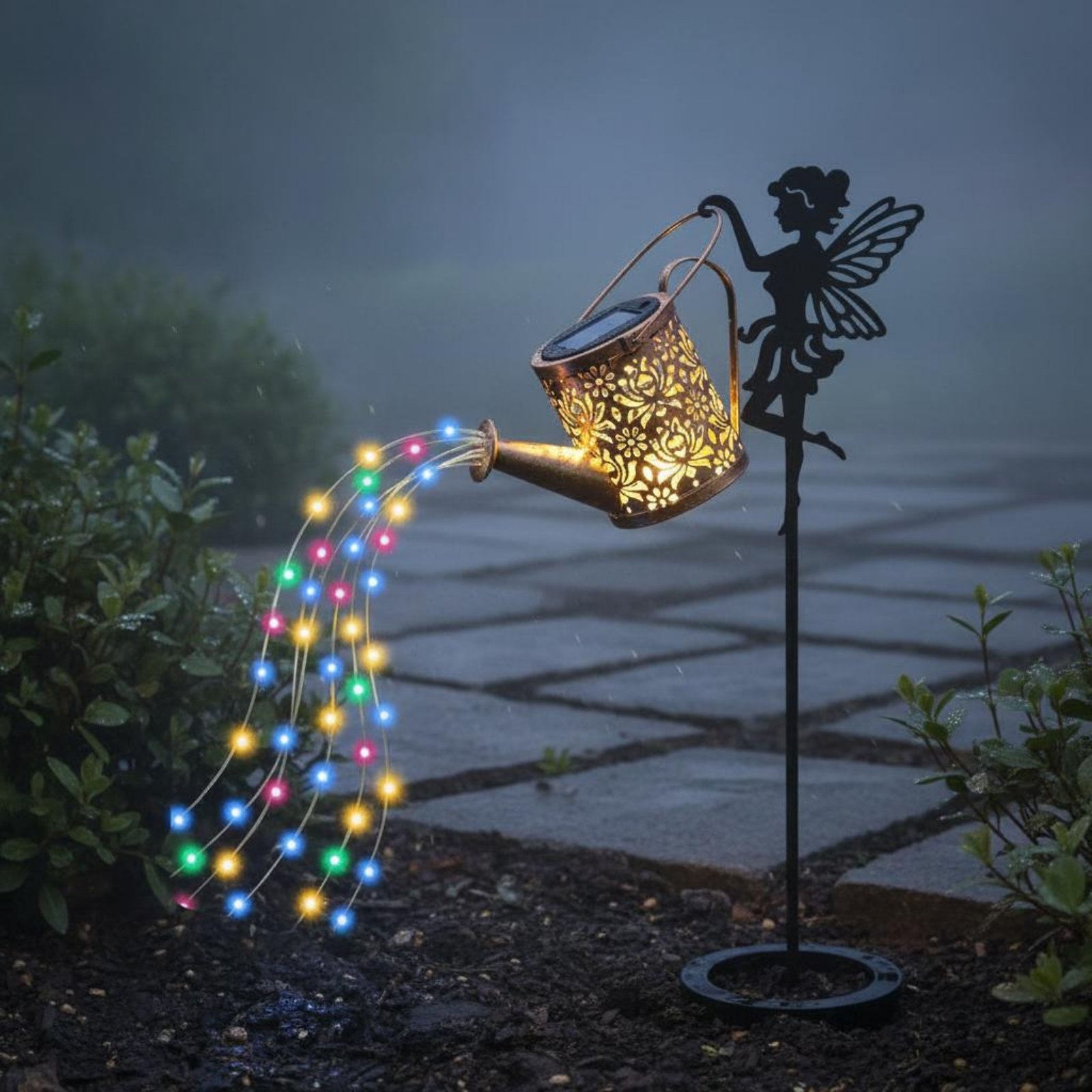 Solar Fairy Watering Can Light - đánh giá và giá Outdoor Lighting Yard