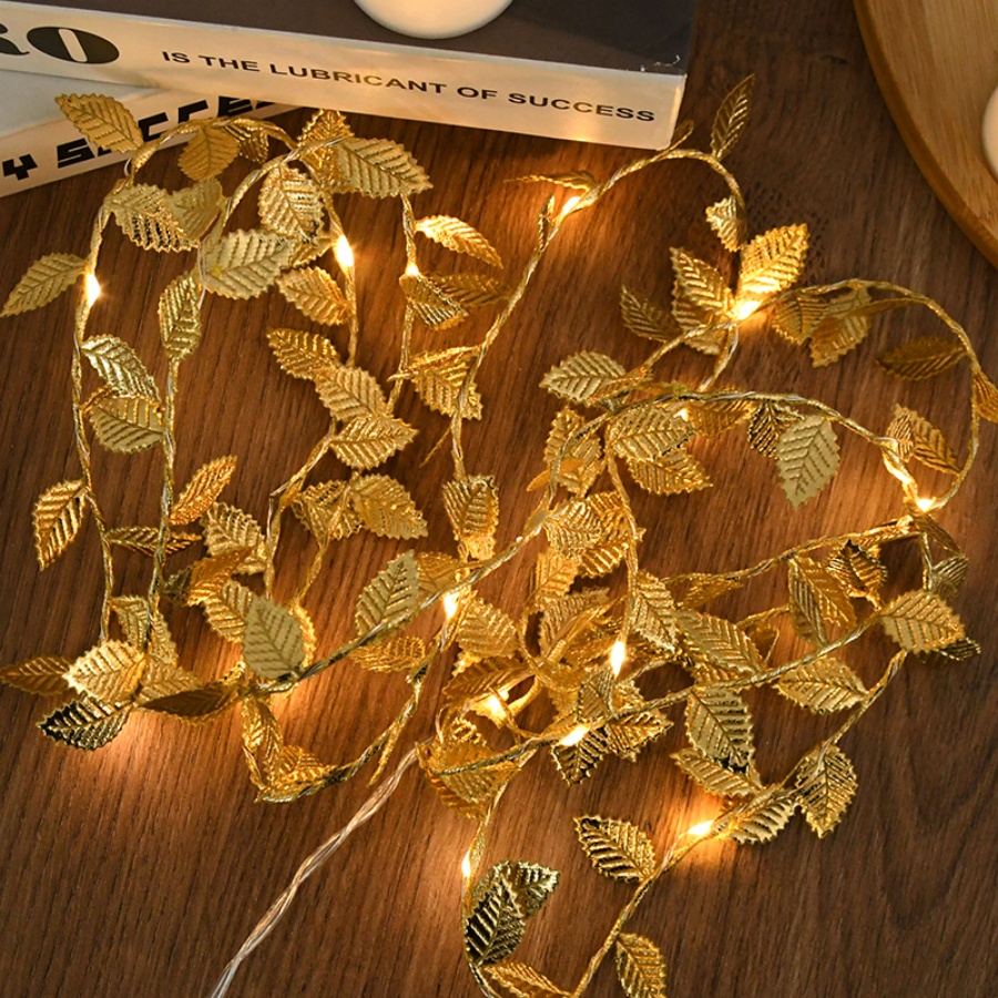 Golden Leaf Rattan Copper Wire - đánh giá và giá Outdoor Lighting No Wiring