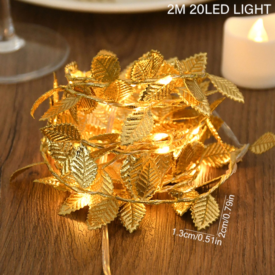 Golden Leaf Rattan Copper Wire - đánh giá và giá Outdoor Lighting No Wiring