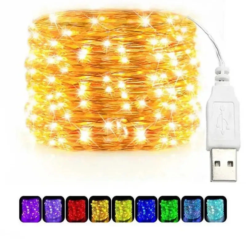 USB LED String Lights Copper S - đánh giá và giá Outdoor Lighting No Wiring