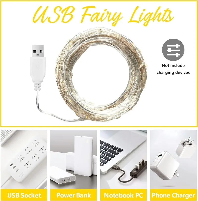 USB LED String Lights Copper S - đánh giá và giá Outdoor Lighting No Wiring