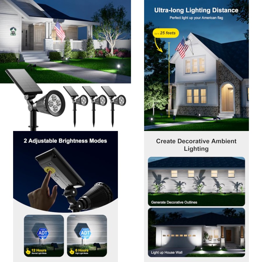 Solar Spotlights Outdoor Water - đánh giá và giá Outdoor Lighting Spotlight