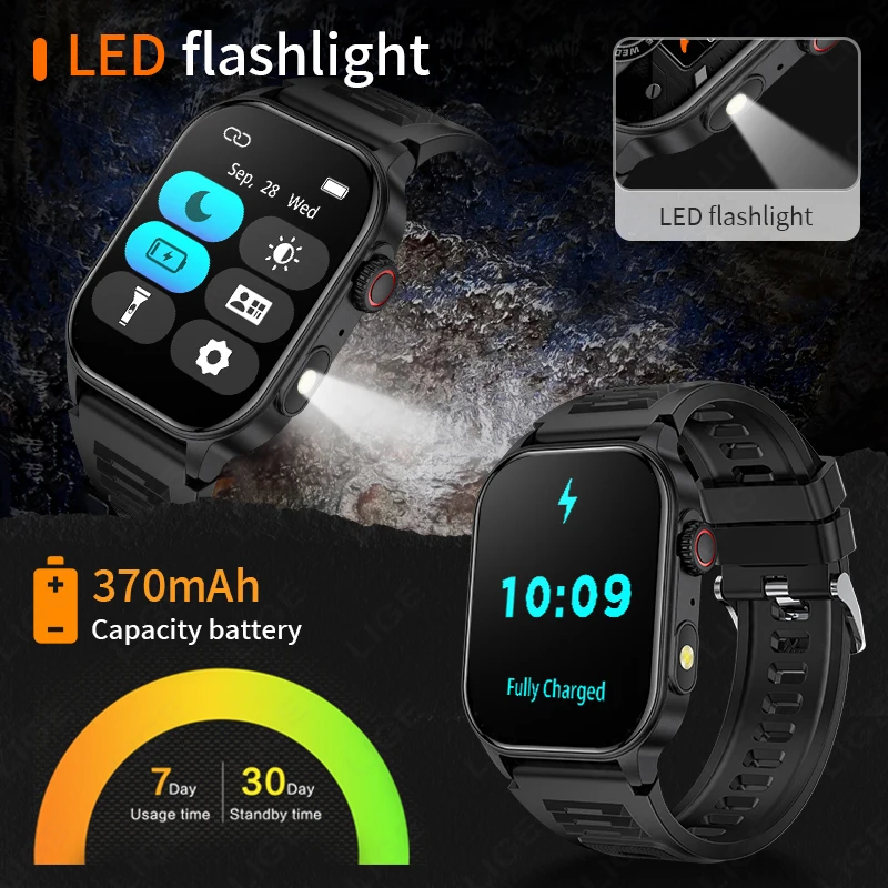 LIGE 2026 Outdoor Smart Watch  - đánh giá và giá Outdoor Lighting Track
