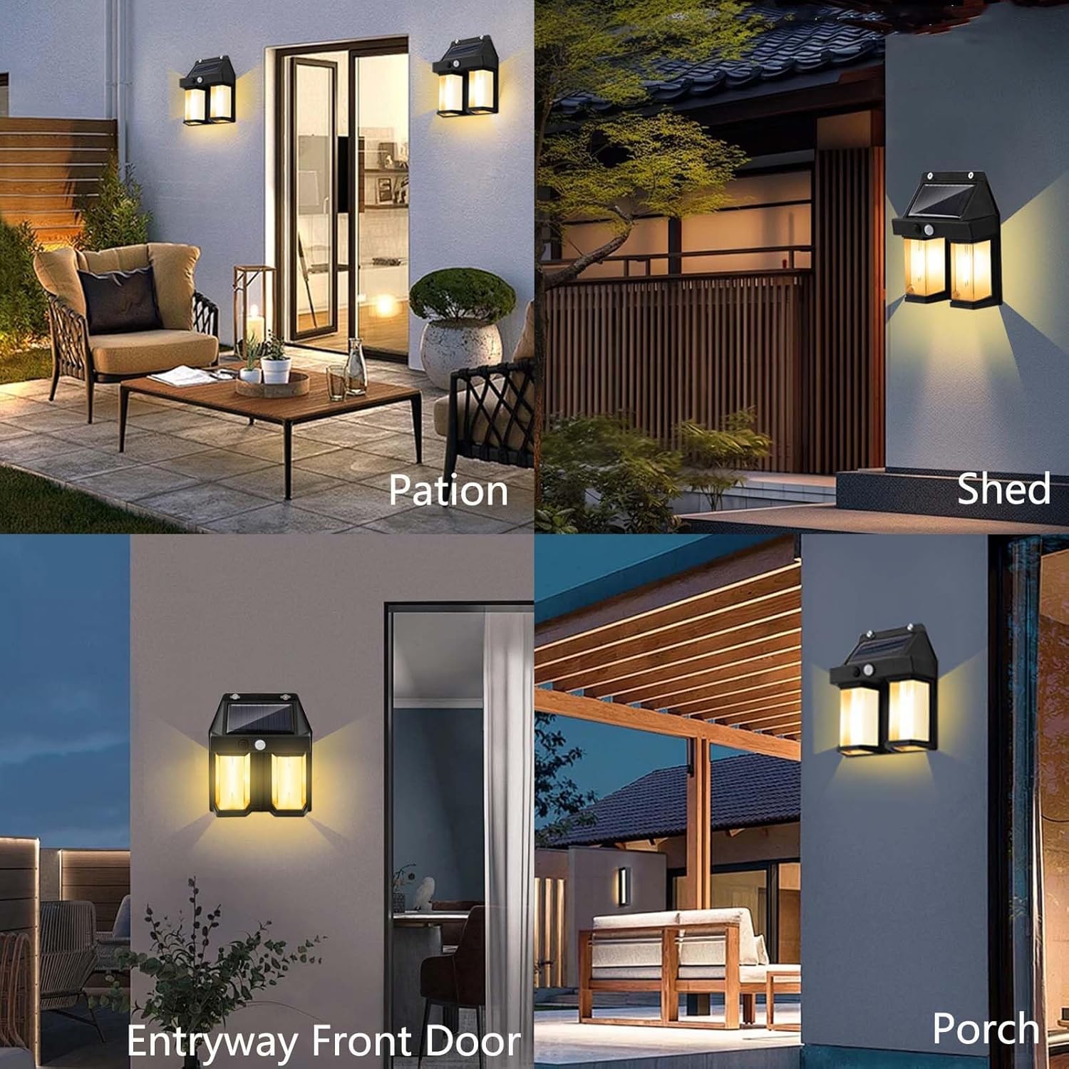 Solar Powered Wall Light Vinta - đánh giá và giá Outdoor Lighting No Wiring