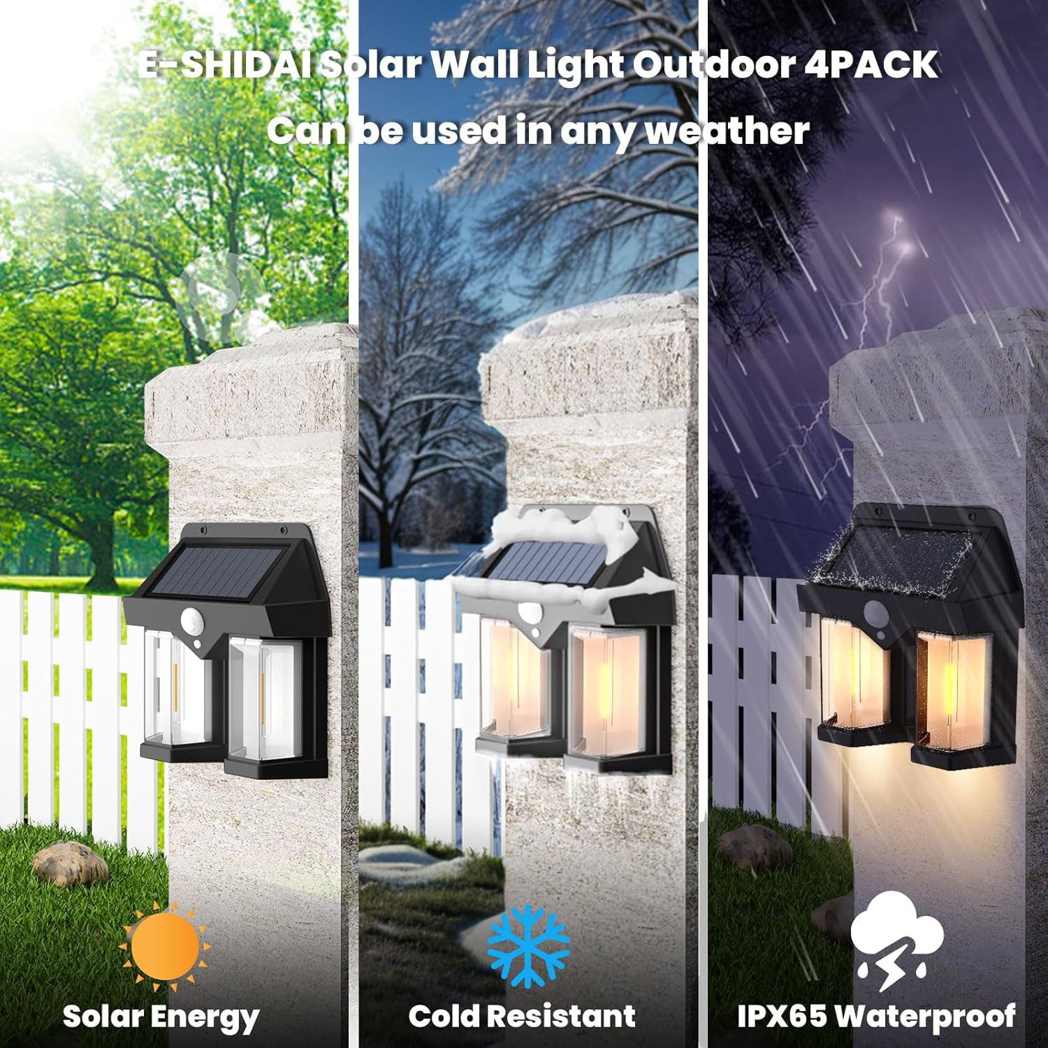 Solar Powered Wall Light Vinta - đánh giá và giá Outdoor Lighting No Wiring