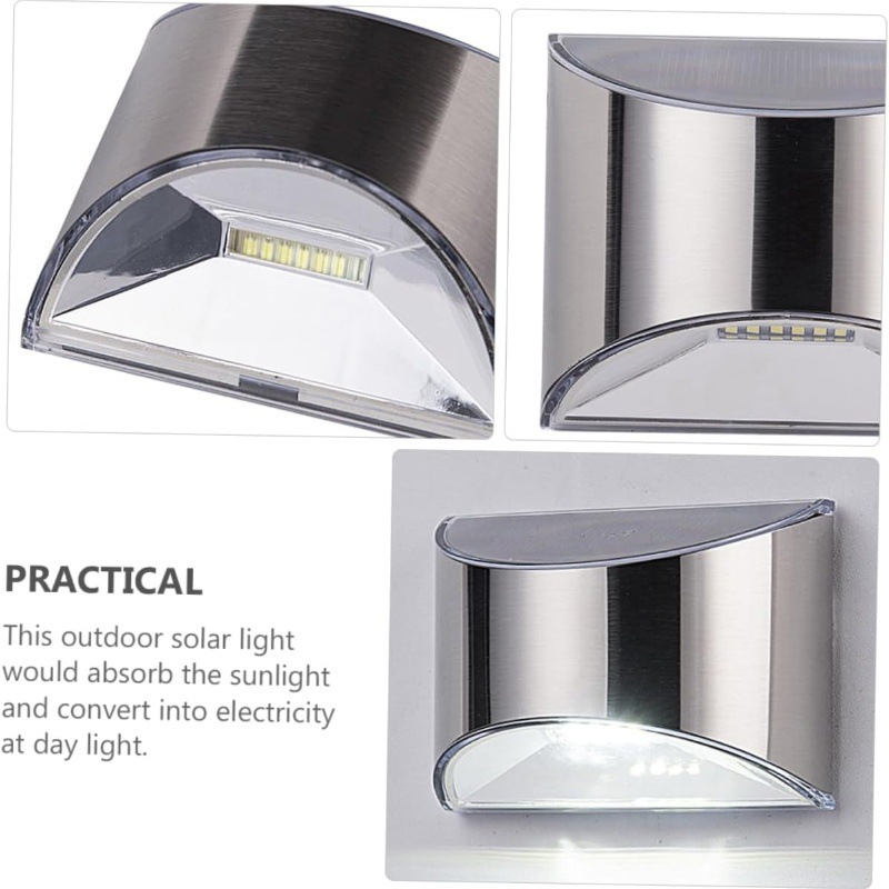 2Pcs Solar Garden Light Stainl - đánh giá và giá Outdoor Lighting Up And Down