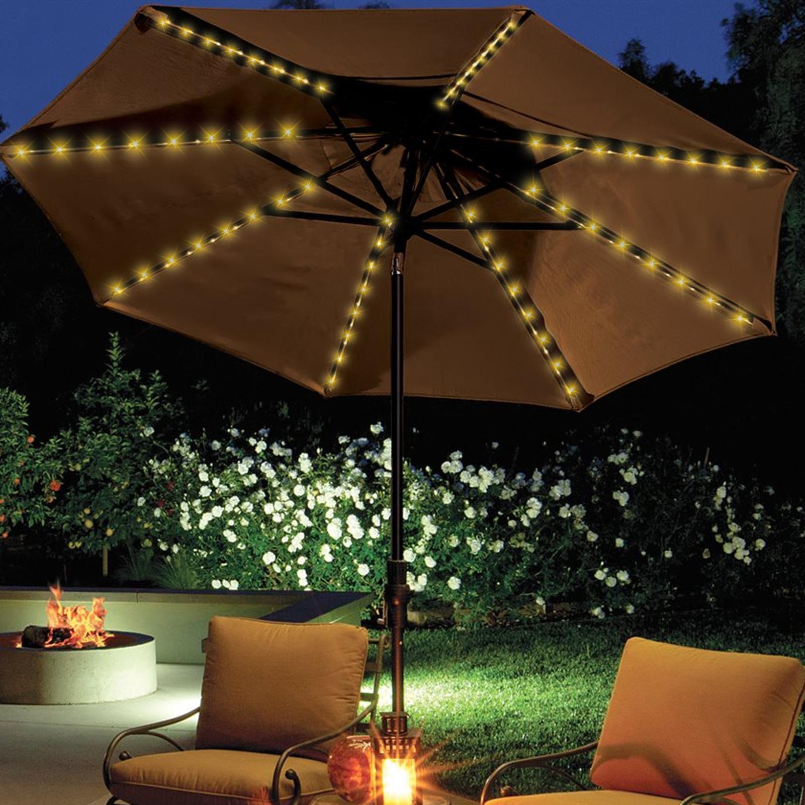 Solar Umbrella String Light 10 - đánh giá và giá Outdoor Lighting Led Fixtures