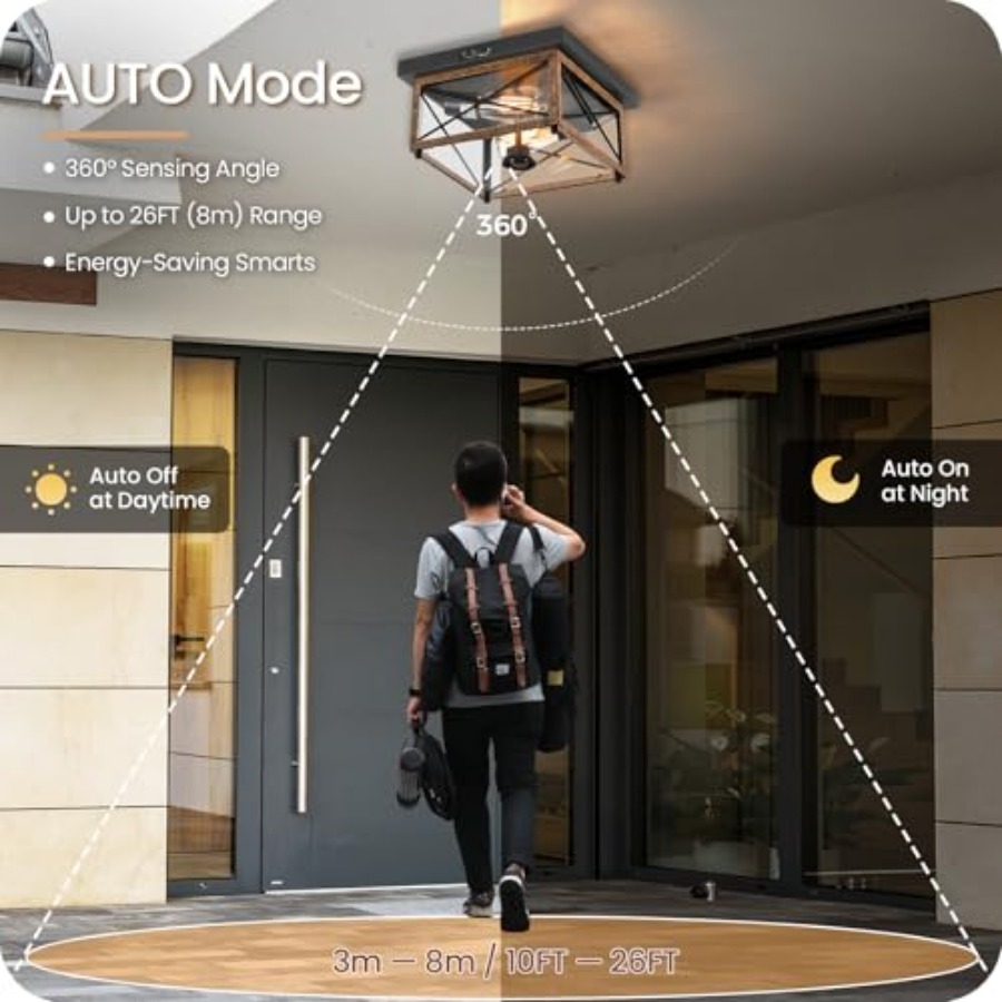Outdoor Ceiling Light with Mot - đánh giá và giá Outdoor Lighting Motion Sensor