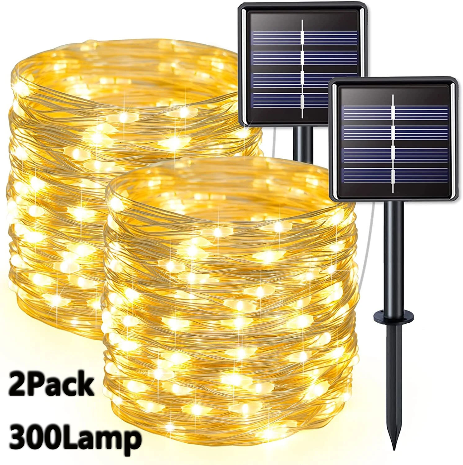 2 Pack Solar Fairy Lights 300L - đánh giá và giá Outdoor Lighting No Wiring