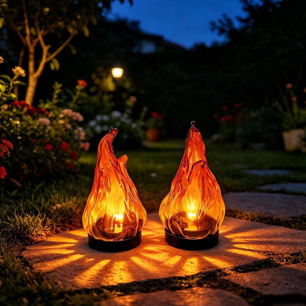 Solar Flame Hanging Lantern Li - đánh giá và giá Outdoor Lighting Yard