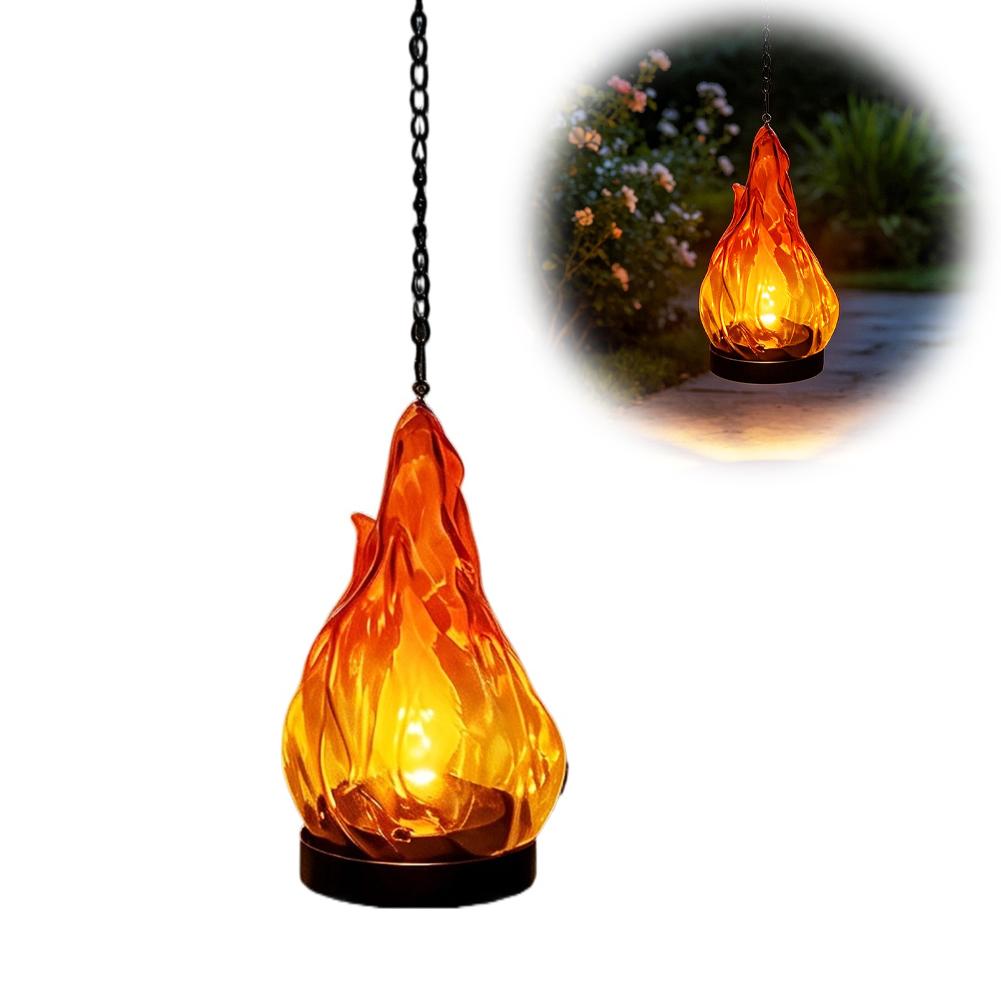 Solar Flame Hanging Lantern Li - đánh giá và giá Outdoor Lighting Yard