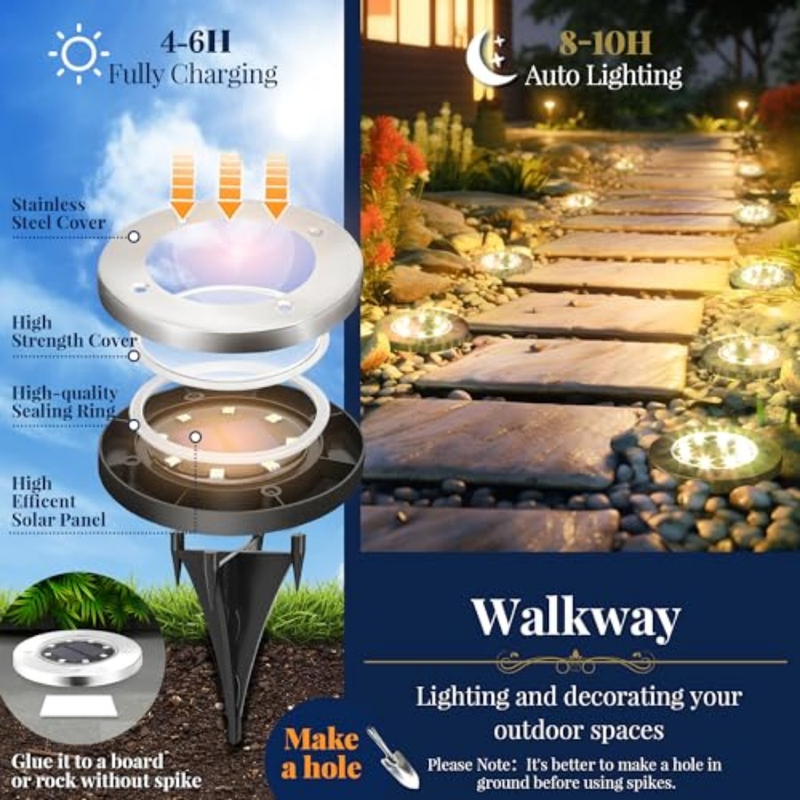 Solar Ground Lights Solar Ligh - đánh giá và giá Outdoor Lighting Yard