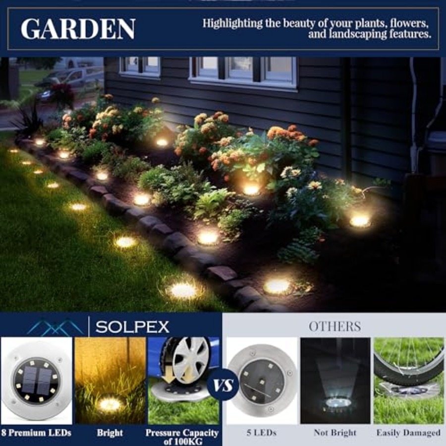 Solar Ground Lights Solar Ligh - đánh giá và giá Outdoor Lighting Yard